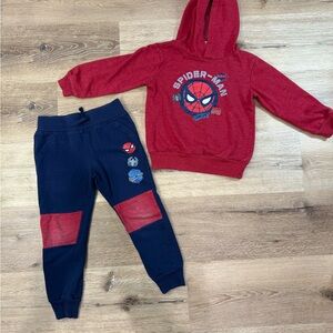 Marvel Spider-Man Red Hoodie and Navy Joggers Set